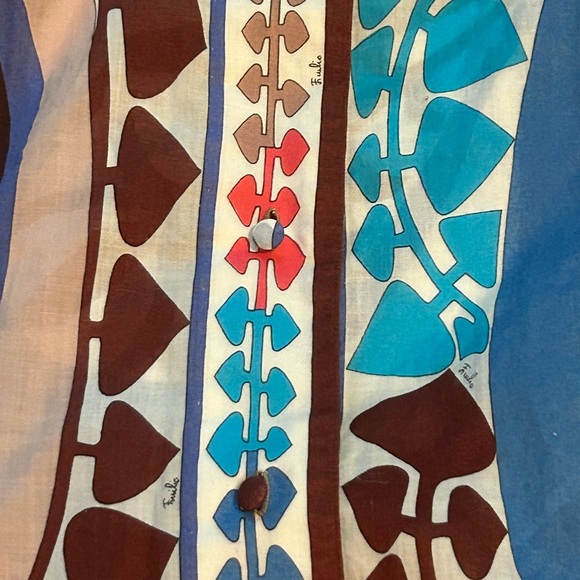Vintage Emilio Pucci Cotton Blouse Skirt - Picture 3 of 12